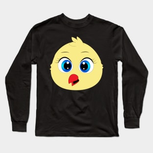 Cute Chicken Animal Face Long Sleeve T-Shirt